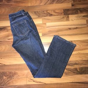 Slow Tahari straight leg dark wash blue jean